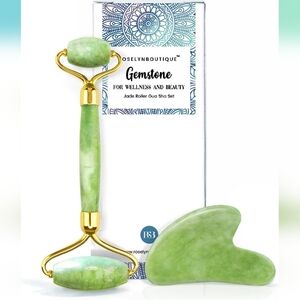 Gua Sha Facial Tool & Jade Roller Set for Skin Care